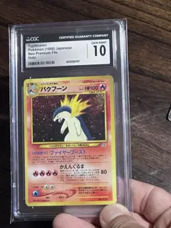 Pokemon Typhlosion 157 Neo Genesis Holo Japanese Premium File CGC 10 GEM MINT - Image 1