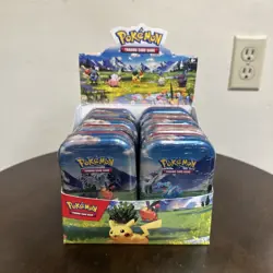 Pokemon Ascended Heroes Mini Tin Display 10 Sealed Booster Tins Open Display - Image 1