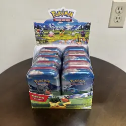 Pokemon Ascended Heroes Mini Tin Display 10 Sealed Booster Tins Open Display - Image 2