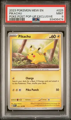 Pikachu 025/165 - PSA 9 - Pokemon Together Stamped - Poke Post Promo English TCG - Image 1
