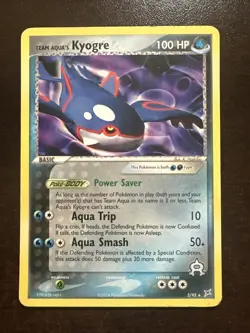 Team Aqua’s Kyogre 3/95 NON-holo Rare HP Pokemon TCG Team Magma Vs Team Aqua - Image 1
