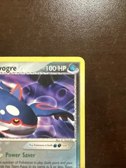 Team Aqua’s Kyogre 3/95 NON-holo Rare HP Pokemon TCG Team Magma Vs Team Aqua - Image 3