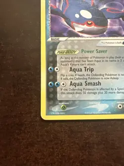 Team Aqua’s Kyogre 3/95 NON-holo Rare HP Pokemon TCG Team Magma Vs Team Aqua - Image 5