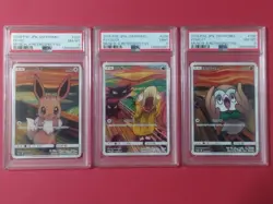 PSA 8 9 Pokemon Munch The Scream Psyduck 286 Rowlet 290 Eevee 287/SM-P Set 3 #4 - Image 1