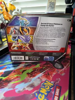 Pokemon TCG Paradox Destinies Iron Crown EX Tin Factory Sealed - Image 2