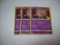 x3 2021 Pokemon Mew Holo #011/025 Sword & Shield Celebrations NM Free Shipping - Image 2