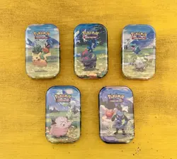 LOT OF 5 SEALED ✅ Pokemon TCG Ascended Heroes MINI TINS Brand New Art Set - Image 1