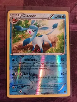 2014 Pokemon XY Furious Fists Glaceon Reverse Foil #19 - Image 1