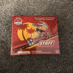 Pokemon SEALED 2025 World Championships Anaheim STAFF Coin, Dice, Condition Set! - Image 1