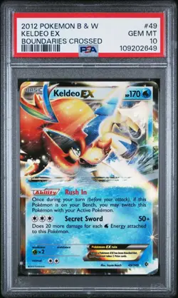 PSA 10 Pokemon 2012 Black and White Boundaries Crossed KELDEO EX #49 - Image 1