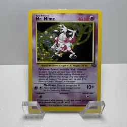 Pokemon Mr. Mime Jungle 6/64 Holo Rare 40HP Wizards 1999 Card English - Image 1