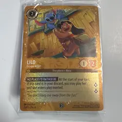 LILO ESCAPE ARTIST Lorcana 25/P2 PROMO Disney NM Card Sealed Gold Foil - Image 1