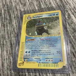 Feraligatr Holo Rare 12/165 Expedition Base Set (2002) Pokemon Card Heavy DMG - Image 1