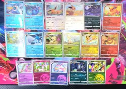 Pokemon TCG Rare LOT #9 CHINESE GEM EEVEELUTION Holo (17 cards) - Image 1