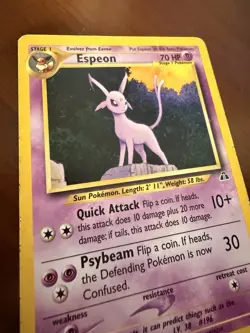 Pokemon TCG Espeon Neo Discovery Unlimited Rare Card 20/75 - Image 3