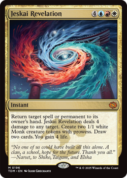 Jeskai Revelation 0196 ~ Mythic NM MTG Tarkir Dragonstorm - Image 1