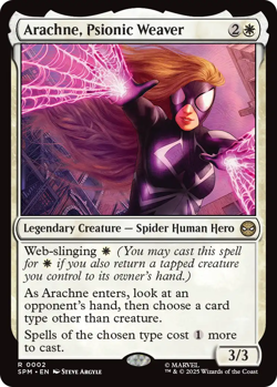 Arachne, Psionic Weaver 0002 ~ Rare MTG Marvel Spider-Man - Image 1