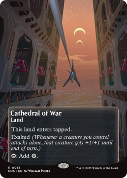 Cathedral of War 0051 ~ **Borderless** Rare Mint MTG Edge of Eternities - Image 1