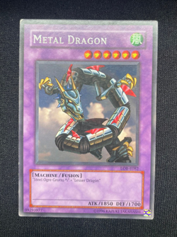 Yugioh Metal Dragon LOB-E082 Rare (MP) - Image 1