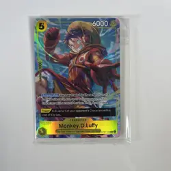 One Piece TCG Card Monkey.D.Luffy OP07-109 (Illustration Box Vol.3) SEALED Holo - Image 1