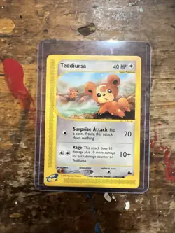 Pokemon Teddiursa 109/144 Skyridge Regular Card - Near Mint Condition - Image 1