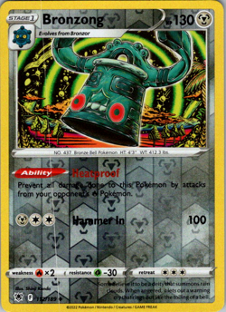 POKEMON Card - Bronzong 112/189 - Reverse Holo - Astral Radiance - NM - Image 1