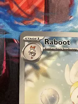 Pokemon TCG Raboot Scarlet & Violet Stellar Crown Illustration Holo Card 147/142 - Image 2