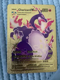 Pokemon Charizard VMAX HP330 Gold Foil Fan Art Card - Image 1