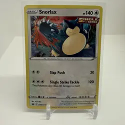 Snorlax SWSH119 Promo SWSH Black Star Pokemon TCG Holo Card NM - Image 1