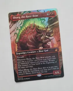 MTG Ilharg the Raze-Boar Anime Borderless Foil Ravnica Remastered 0429 RVR 2024 - Image 1