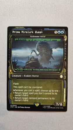MTG Prime Mirelurk Queen Hullbreaker Horror Misprint Crimped Fallout NM - Image 4