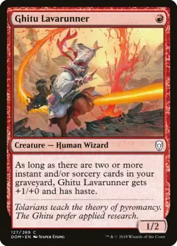 Ghitu Lavarunner [Dominaria] Foil Near Mint - Image 1