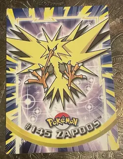 Pokemon 2000 TCG #145 Zapdos Topps Series 3 Animation Edition Blue Logo LP/EX!! - Image 1
