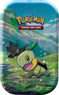 Pokemon Sinnoh Stars Turtwig Mini Tin Set [2 Booster Packs & Coin] - Image 1