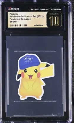 POP 1 CGC Pristine 10 Pikachu Pokemon GO Special Set Sticker Japanese Seal - Image 1