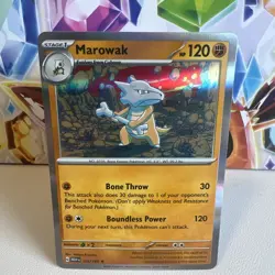 Marowak 105/165 Holo Rare Pokemon 151 English Scarlet & Violet NM - Image 1