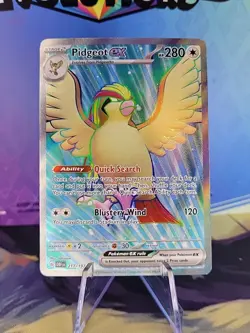 Pokemon Scarlet & Violet Obsidian Flames Pidgeot EX Ultra Rare Full Art 217/197 - Image 1