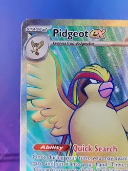 Pokemon Scarlet & Violet Obsidian Flames Pidgeot EX Ultra Rare Full Art 217/197 - Image 2