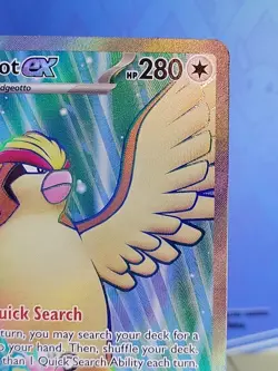 Pokemon Scarlet & Violet Obsidian Flames Pidgeot EX Ultra Rare Full Art 217/197 - Image 3