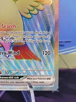 Pokemon Scarlet & Violet Obsidian Flames Pidgeot EX Ultra Rare Full Art 217/197 - Image 4