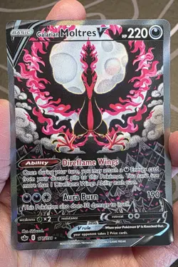 Pokemon Galarian Moltres V 177/198 Chilling Reign Alt Art - NM - Image 3