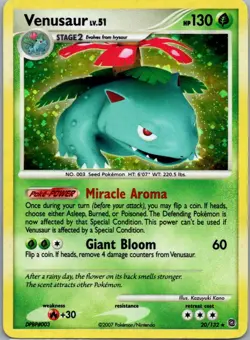 Venusaur 20/132 Holo Rare Secret Wonders Pokemon Lightly Played - Image 1