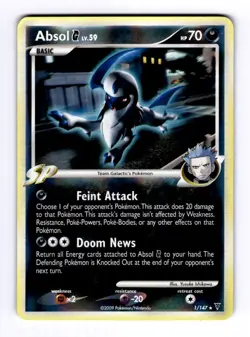 Absol G Supreme Victors #1 (2009) Reverse Holo MP Pokemon - Image 1