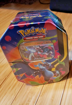 Pokemon TCG Mega Charizard X ex Tin 4 Booster Packs & Charizard Promo Sealed - Image 1