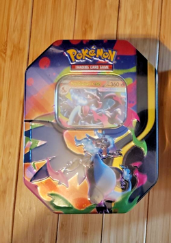 Pokemon TCG Mega Charizard X ex Tin 4 Booster Packs & Charizard Promo Sealed - Image 2