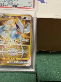Pokemon TCG: Silver Tempest Lugia VSTAR #211/195 PSA 9 Secret Rare Full Art Holo - Image 4