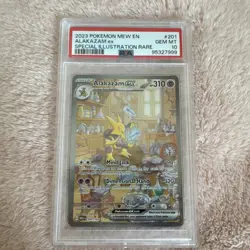 2023 Pokemon Mew En-151 Special Illustration Rare #201 Alakazam Ex Psa 10 - Image 1