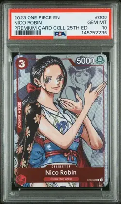 2023 ONE PIECE PREMIUM CARD COLLECTION 25TH EDITION #008 NICO ROBIN PSA 10 (Q236 - Image 1