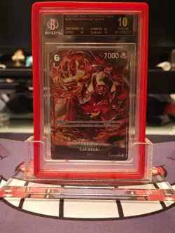 BGS 10 BLACK LABEL 2023 ONE PIECE ENG PARAMOUNT WAR SAKAZUKI SR PAR OP02-099 - Image 1