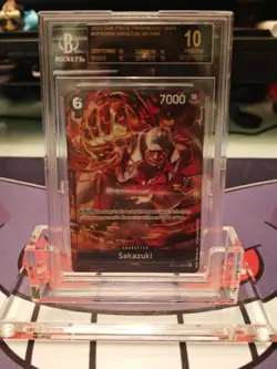 BGS 10 BLACK LABEL 2023 ONE PIECE ENG PARAMOUNT WAR SAKAZUKI SR PAR OP02-099 - Image 2